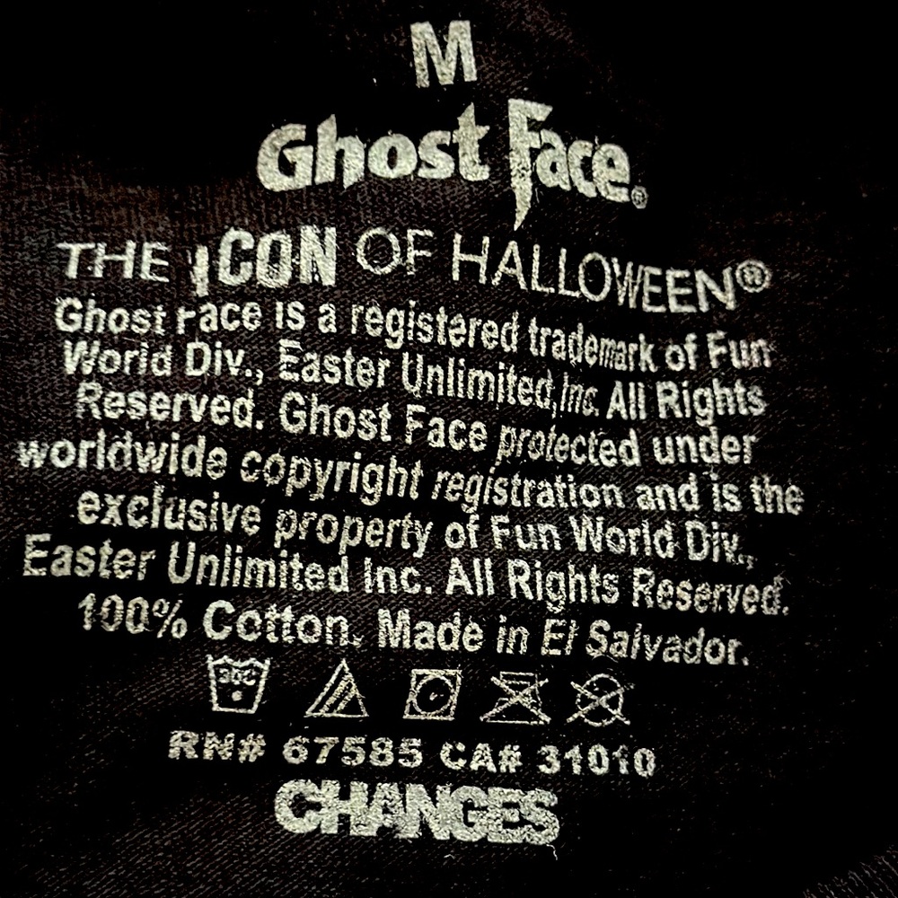 Neo Expressionism Ghost Face Black M Tee Shirt - image 3